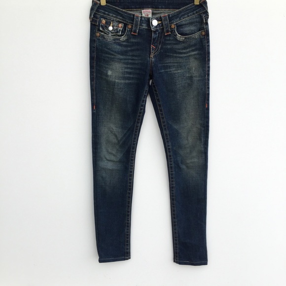 True Religion Becky Skinny Jeans 26 Blue - Picture 1 of 6
